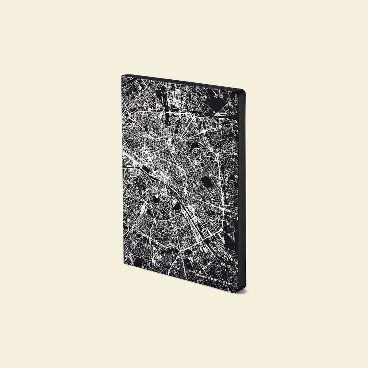 nuuna Nightflight Paris Silver notitieboek L Light, zwart, zilver