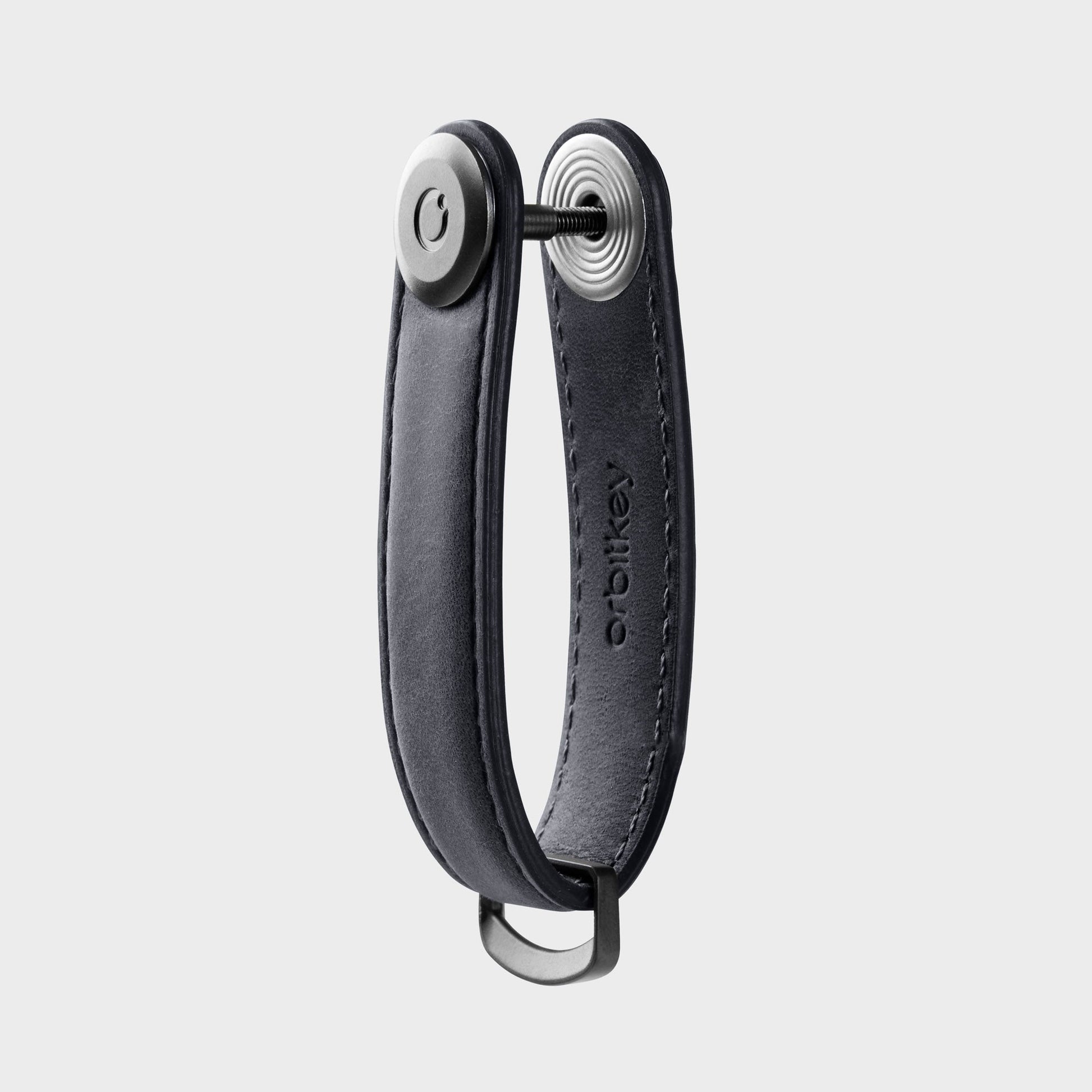 Orbitkey Key Organiser Crazy Horse Steel Grey detail