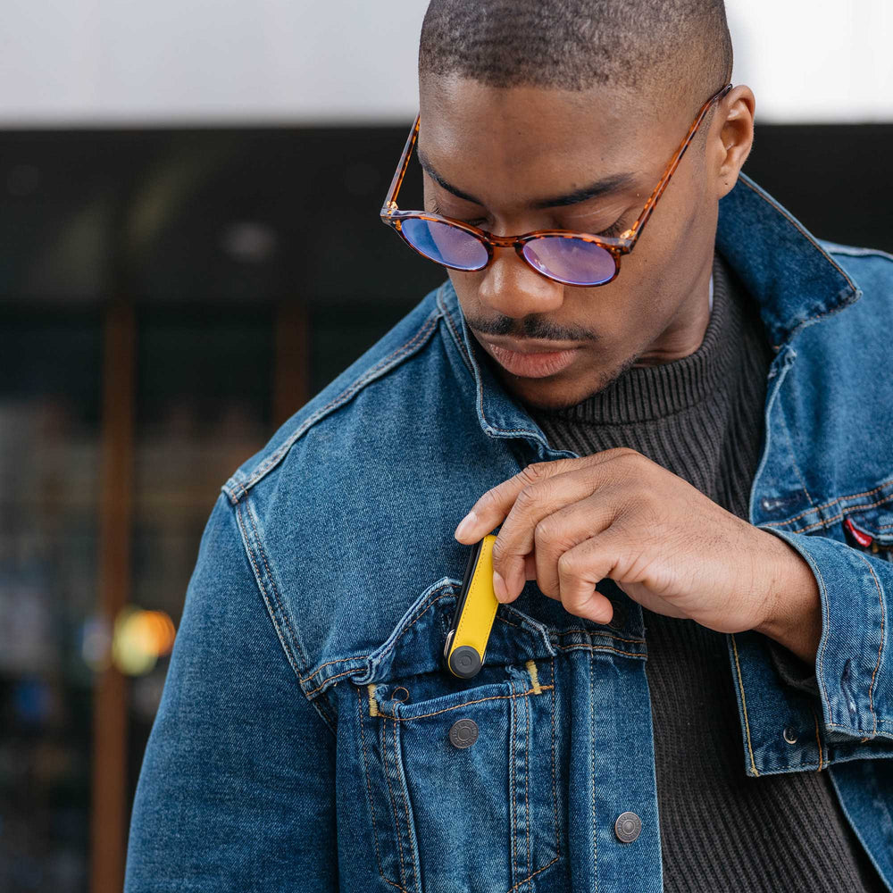 Orbitkey Key Organiser Hybrid Leather Solar Yellow