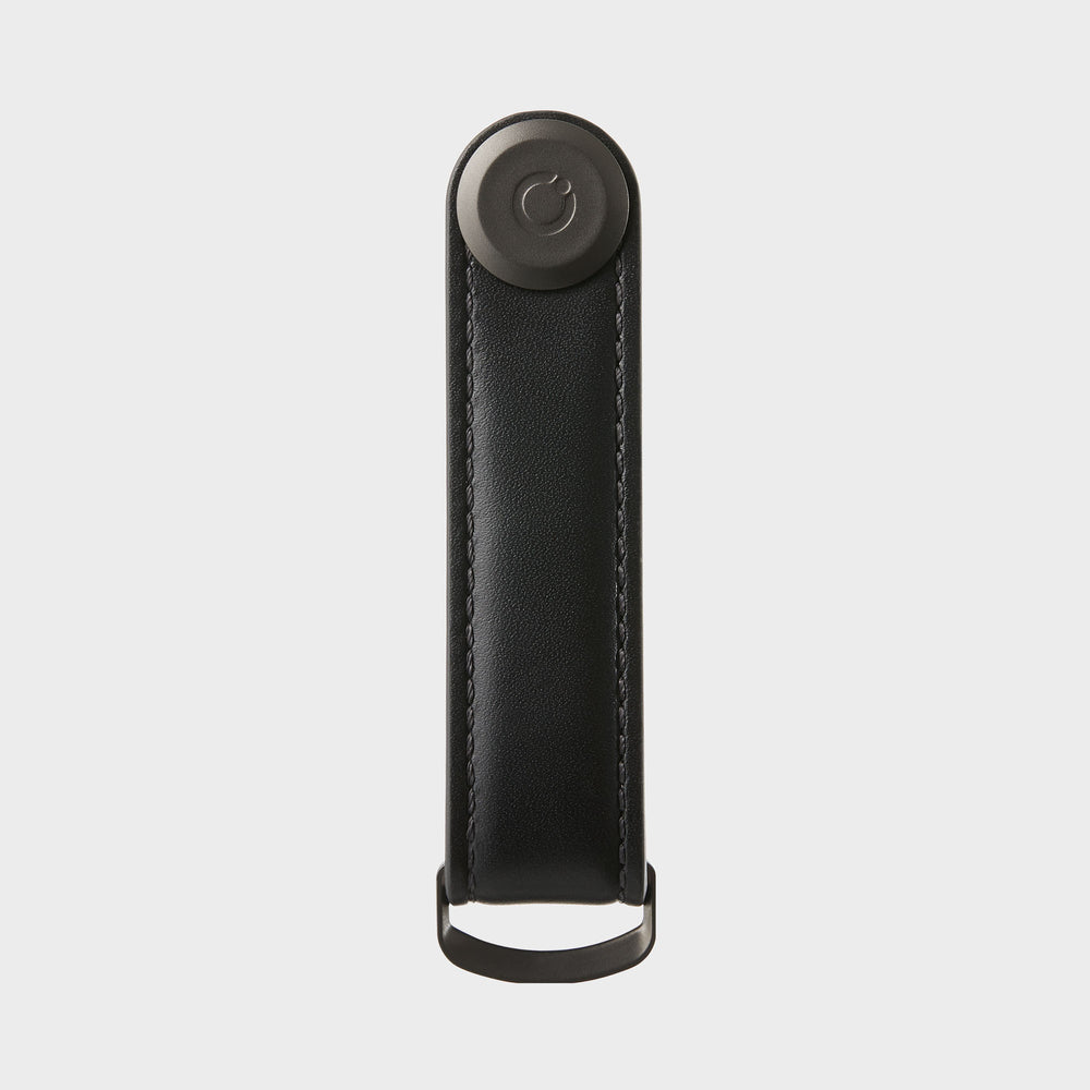 Orbitkey Key Organiser Leather Black met zwart stiksel