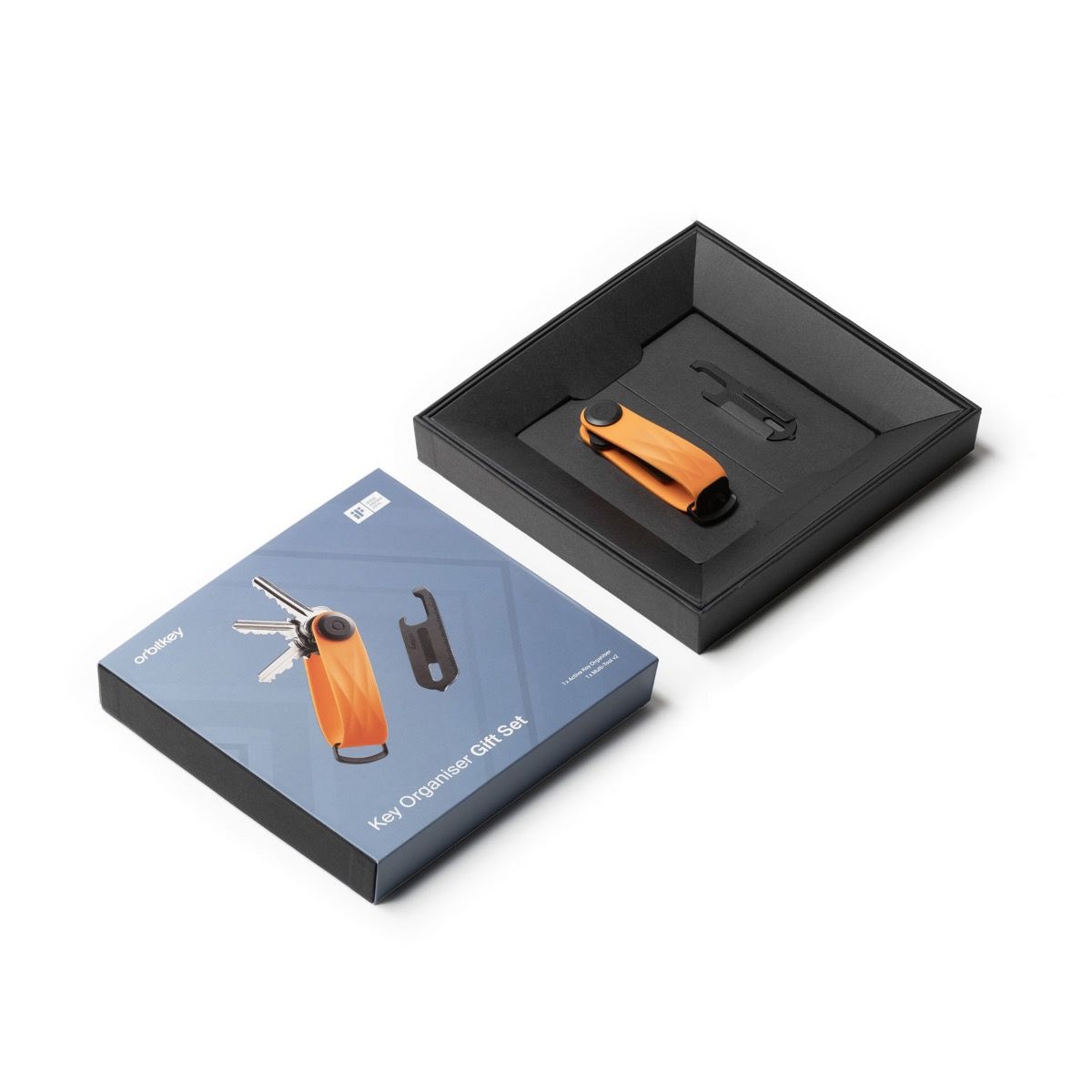 Orbitkey Key Organiser Active Tangerine + Multi-tool V2 Set