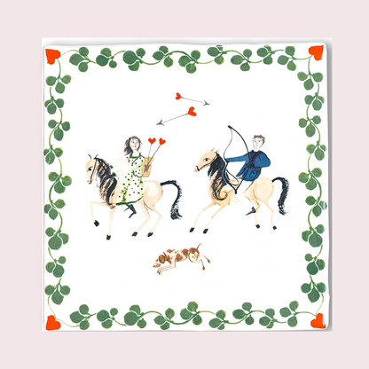 Chasing Love op een egale pastelachtergrond