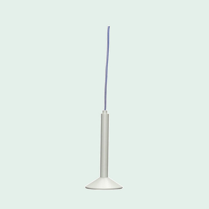 Hübsch Chromatic hanglamp lichtgroen tegen een zachte pastelachtergrond (mint)
