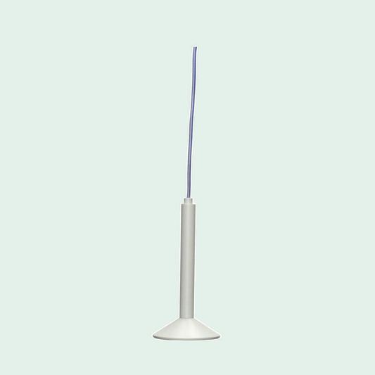 Hübsch Chromatic hanglamp lichtgroen tegen een zachte pastelachtergrond (mint)