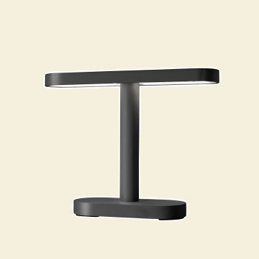 MERIDIAN SMALL - buitenlamp, antraciet tegen een zachte pastelachtergrond (botergeel)