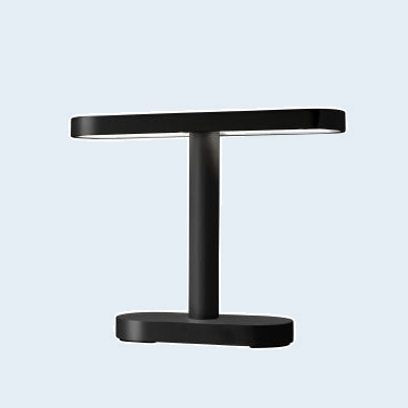 MERIDIAN SMALL - Buitenlamp, Zwart tegen een zachte pastelachtergrond (lichtblauw)