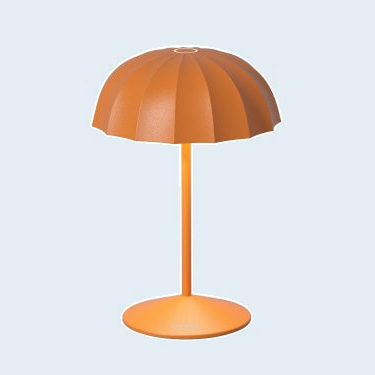 OMBRELLINO - Buitenlamp, Oranje tegen een zachte pastelachtergrond (lichtblauw)
