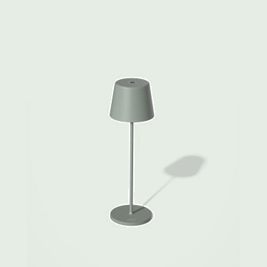 PALMA LED DIM. H36CM GROEN tegen een zachte pastelachtergrond (saliegroen)