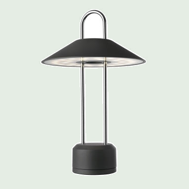 SAFARI - buitenlamp, antraciet tegen een zachte pastelachtergrond (saliegroen)