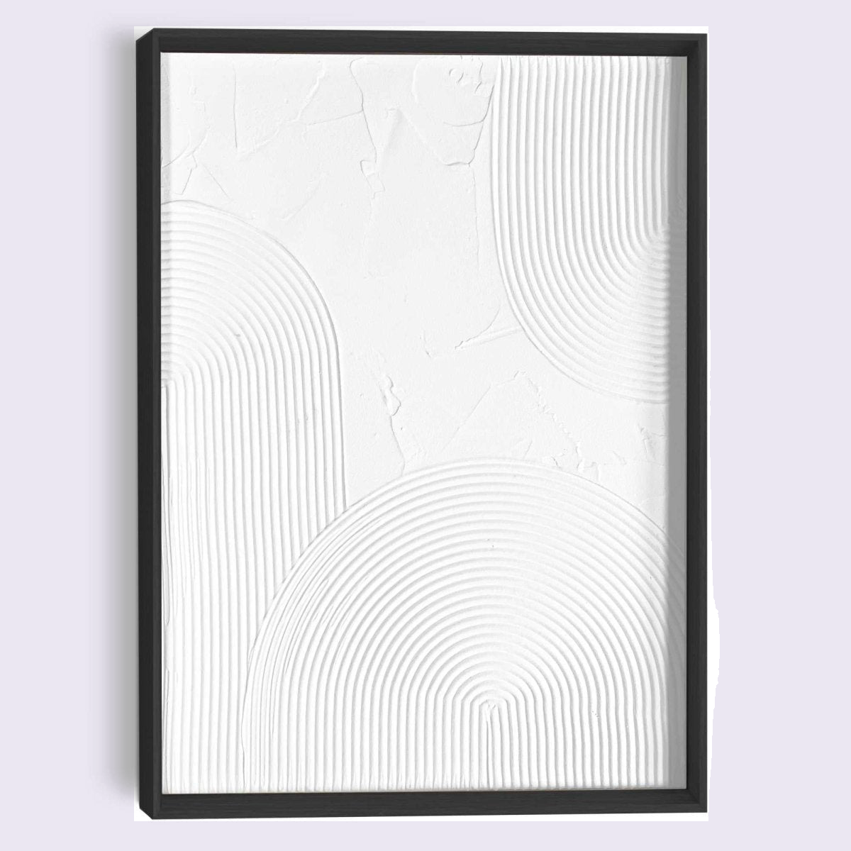 Schilderij Relief Art Reliëf bogen 40x30 tegen een zachte pastelachtergrond (lila)