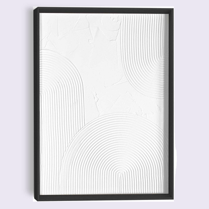 Schilderij Relief Art Reliëf bogen 40x30 tegen een zachte pastelachtergrond (lila)