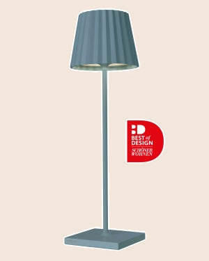 TROLL 2.0 - Buitenlamp, Blauw tegen een zachte pastelachtergrond (perzik)