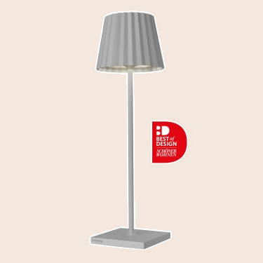 TROLL 2.0 - Buitenlamp, Grijs tegen een zachte pastelachtergrond (perzik)