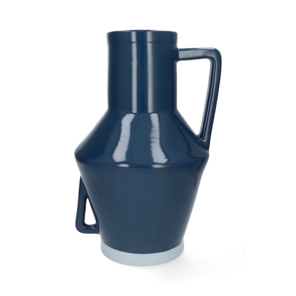 Return to Sender vaas met handvat 45 cm petrol