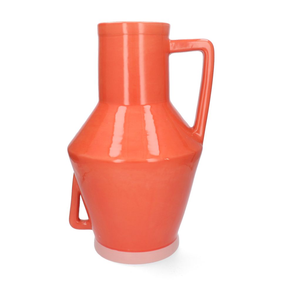 Return to Sender vaas met handvat 45 cm koraalrood