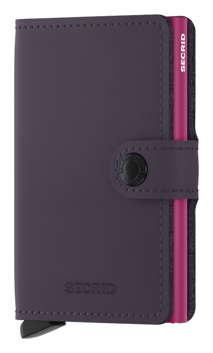 Secrid Miniwallet Matte Dark Purple Fuchsia voorkant