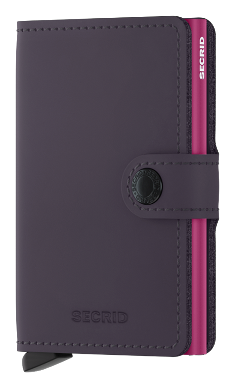 Secrid Miniwallet Matte Dark Purple Fuchsia voorkant