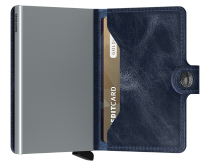 Secrid Miniwallet Vintage Blue indeling