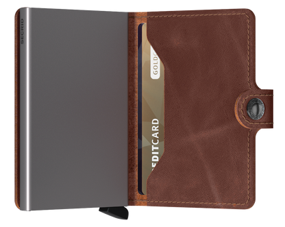 Secrid Miniwallet Vintage Brown indeling