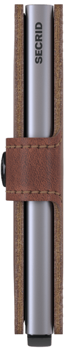 Secrid Miniwallet Vintage Brown zijaanzicht