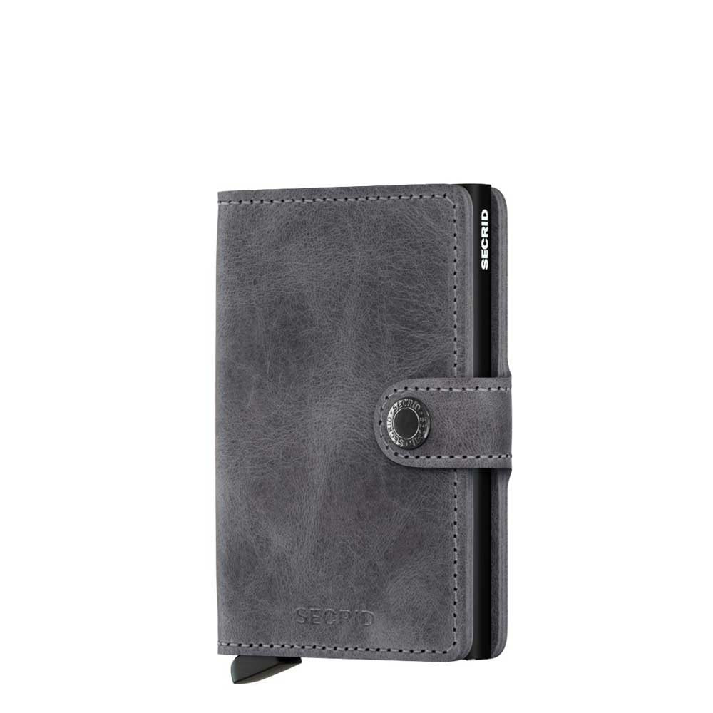 Secrid Miniwallet Vintage Grey Black voorkant