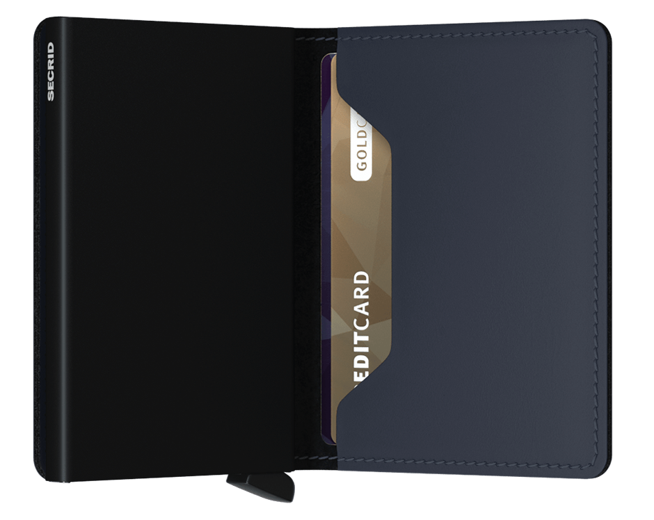 Secrid Slimwallet Matte Nightblue indeling