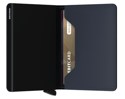 Secrid Slimwallet Matte Nightblue indeling