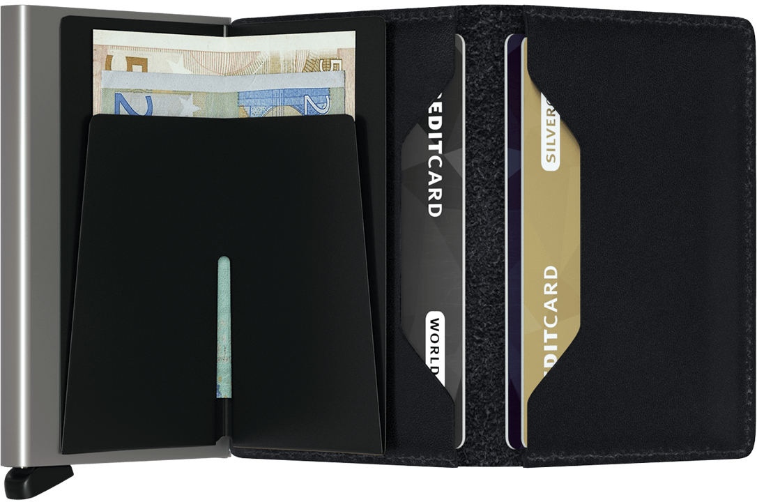 Secrid Slimwallet Original Black geopend