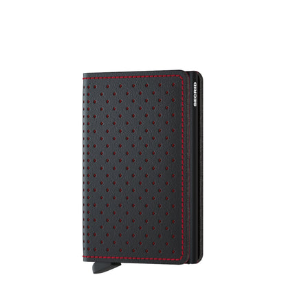 Secrid Slimwallet Perforated Black-Red voorzijde