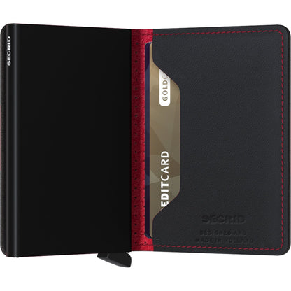 Secrid Slimwallet Perforated Black-Red zijaanzicht