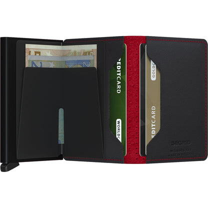 Secrid Slimwallet Perforated Black-Red detail