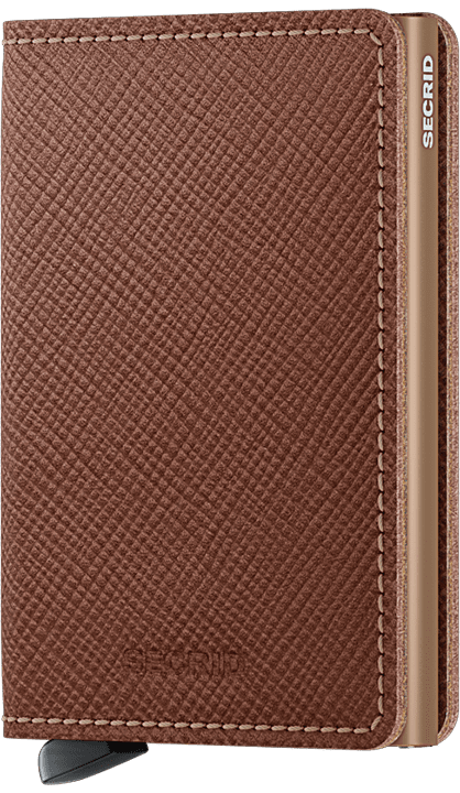 Secrid Slimwallet Saffiano Caramel-Sand voorzijde