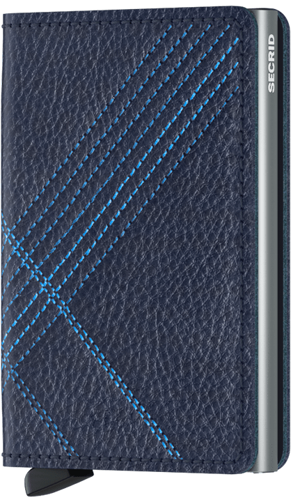 Secrid Slimwallet Stitch Linea Navy portemonnee
