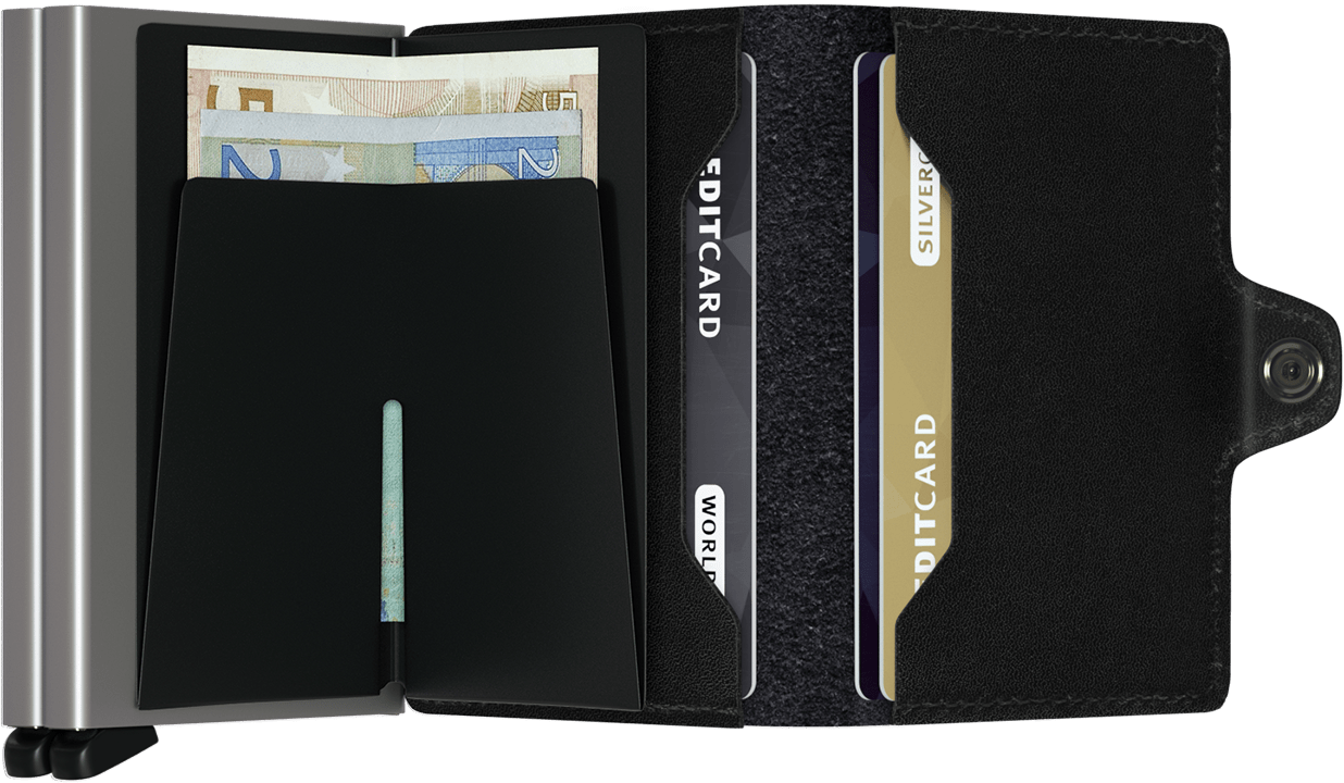 Secrid Twinwallet Original Black geopend