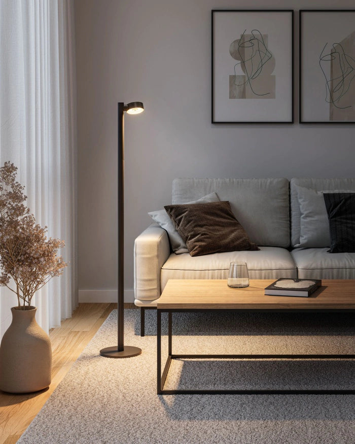 Sompex RONDA zwart oplaadbare vloerlamp 1-lichts - detailfoto