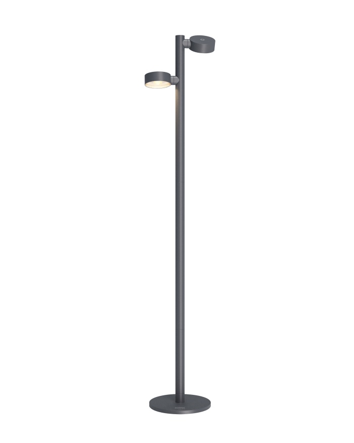 Sompex RONDA antraciet oplaadbare vloerlamp 2-lichts - detailfoto