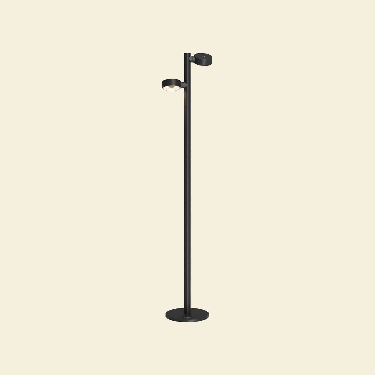 Sompex RONDA zwart oplaadbare vloerlamp 2-lichts