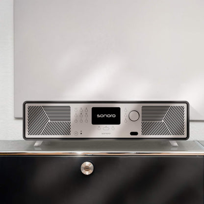 Sonoro AVATON grafiet detail en bediening