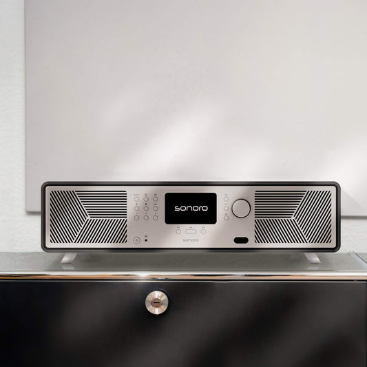 Sonoro AVATON grafiet detail en bediening