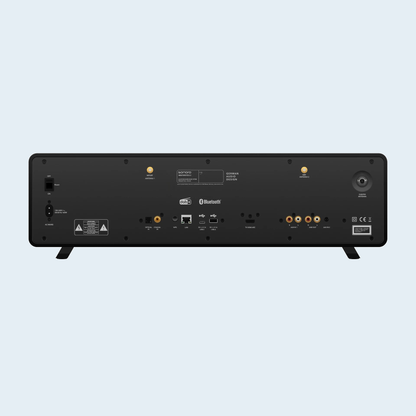 Achterzijde Sonoro MEISTERSTÜCK 3 zwart met HDMI ARC/eARC en audioaansluitingen