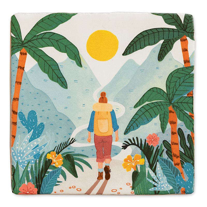 StoryTiles Op avontuur – keramische tegel 10x10 cm