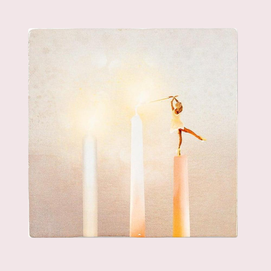 Shine Bright op pastelachtergrond