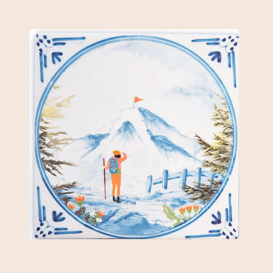 Bestemming in zicht op pastelachtergrond