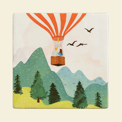 StoryTiles Up in the air with you op pastelachtergrond