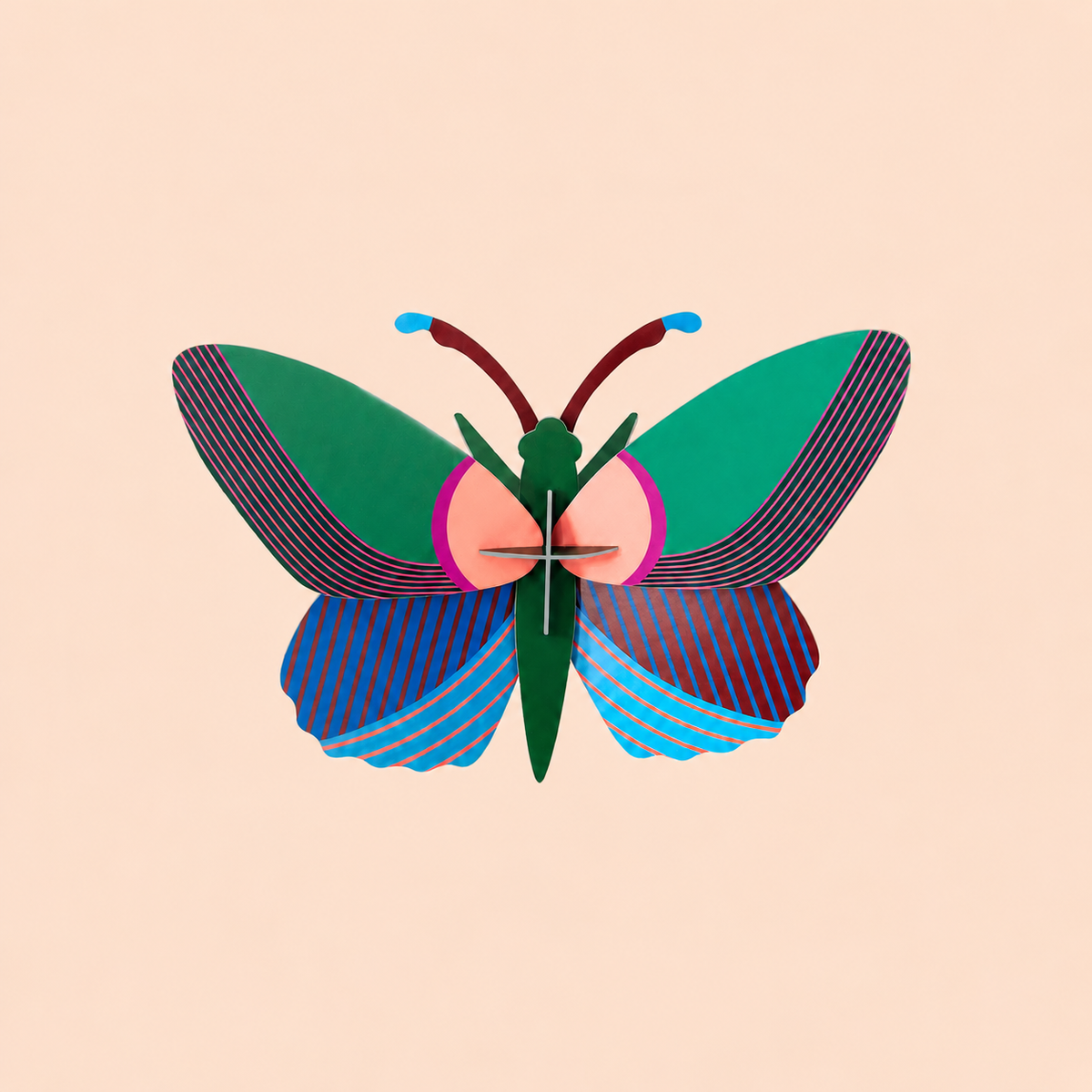 Studio ROOF Acacia Butterfly met ruimte rondom op pastelachtergrond