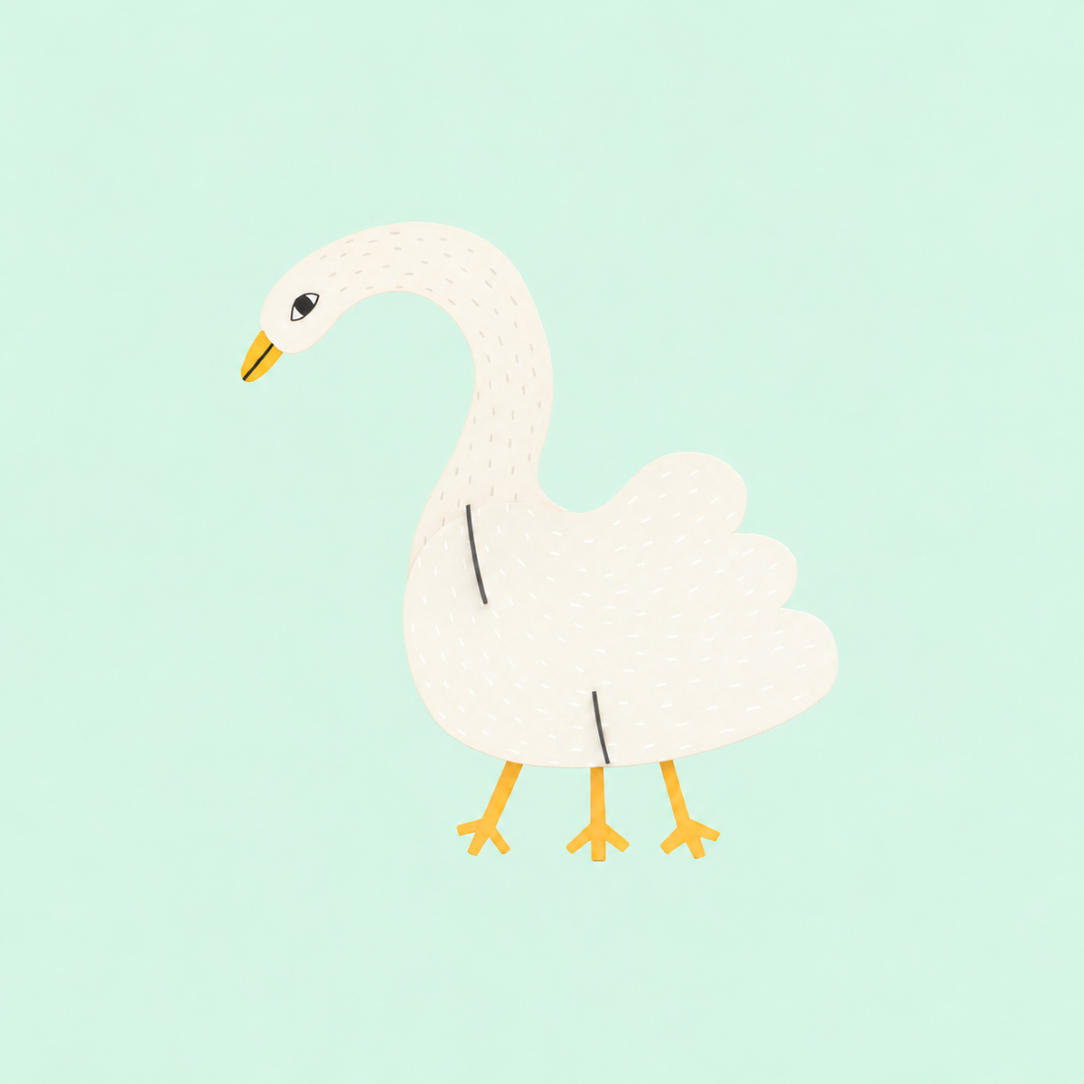 Studio ROOF Greta Goose - productfoto op pastelachtergrond - vierkant met ruimte rondom