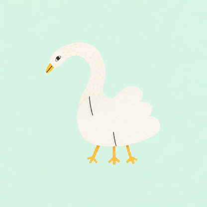 Studio ROOF Greta Goose - productfoto op pastelachtergrond - vierkant met ruimte rondom