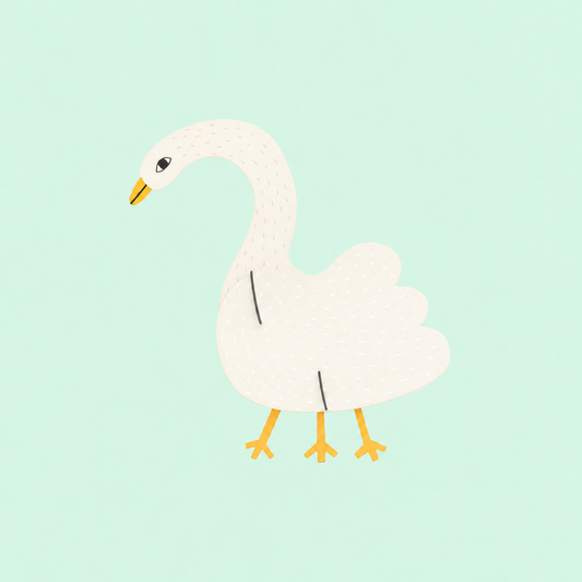 Studio ROOF Greta Goose - productfoto op pastelachtergrond - vierkant met ruimte rondom