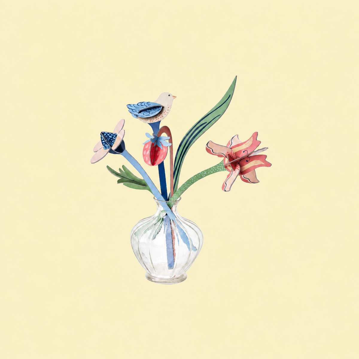 Studio ROOF William Morris Bouquet - productfoto op pastelachtergrond - vierkant met ruimte rondom
