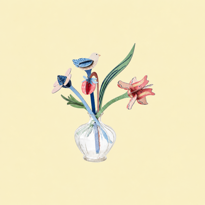 Studio ROOF William Morris Bouquet - productfoto op pastelachtergrond - vierkant met ruimte rondom